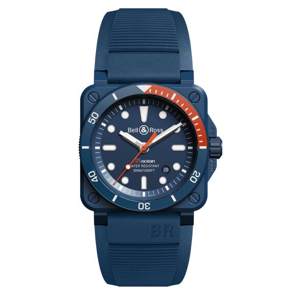 Bell & Ross BR 03-92 Diver Tara ref. BR0392-D-TR-CE/SRB with blue rubber strap