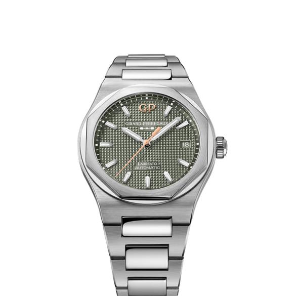 Girard-Perregaux Laureato 38 mm Sage Green and Midnight Blue ref. 81005-11-34xx